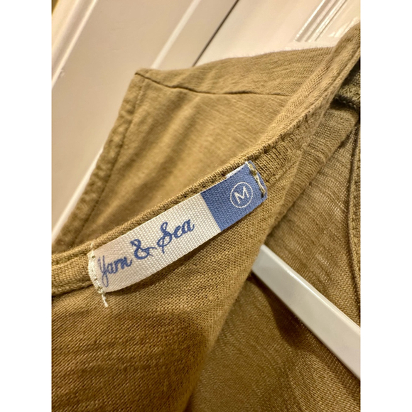 Women's Yam & Sea Dress Size M Khaki Cutout Maxi - Picture 3 of 6